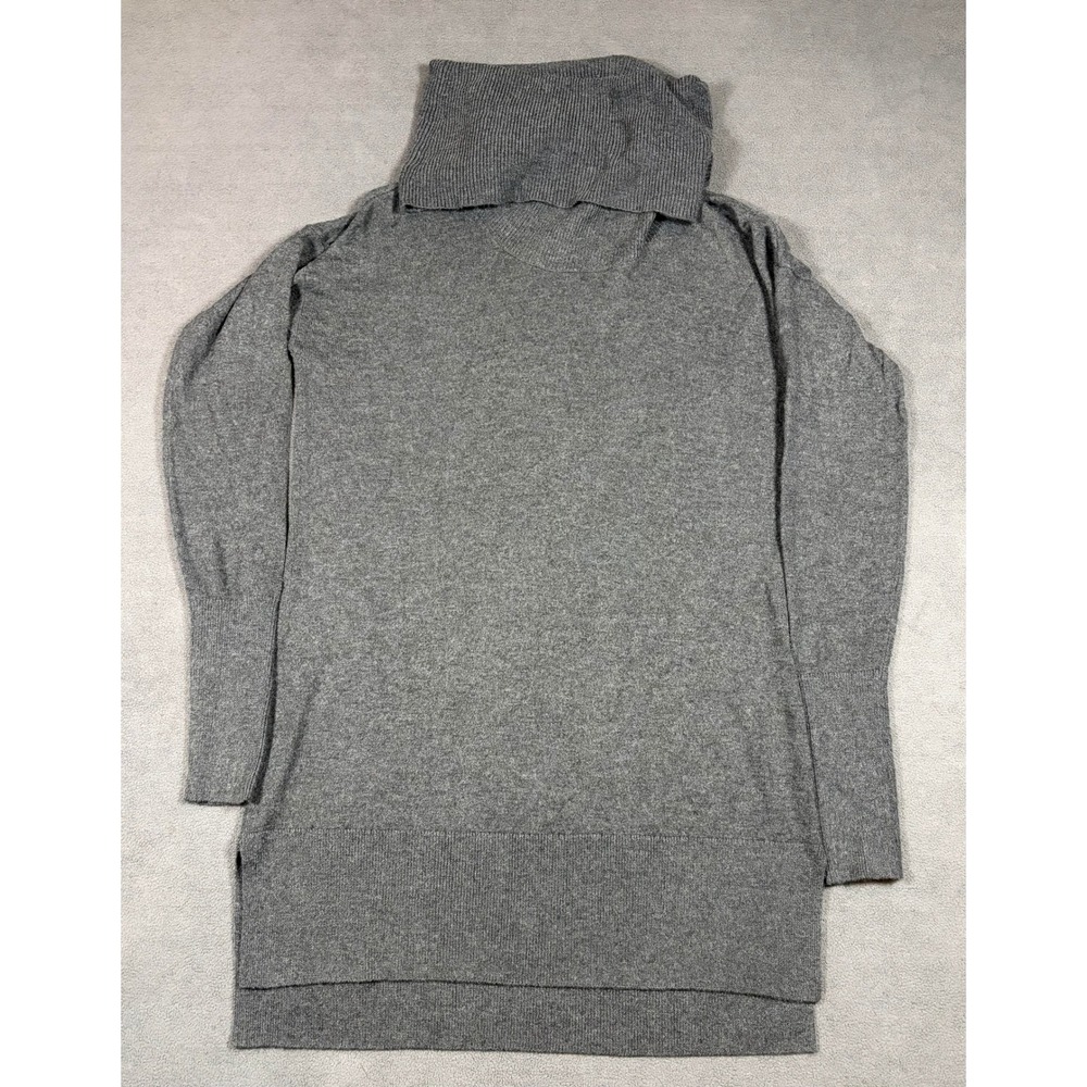LOFT Sweater Womens Small Gray Cowl Neck Tunic Knit Pullover